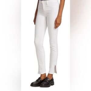 L'Agence Josie High Rise Skinny Split Ankle Jeans White Size 28 NWOT $255 MSRP